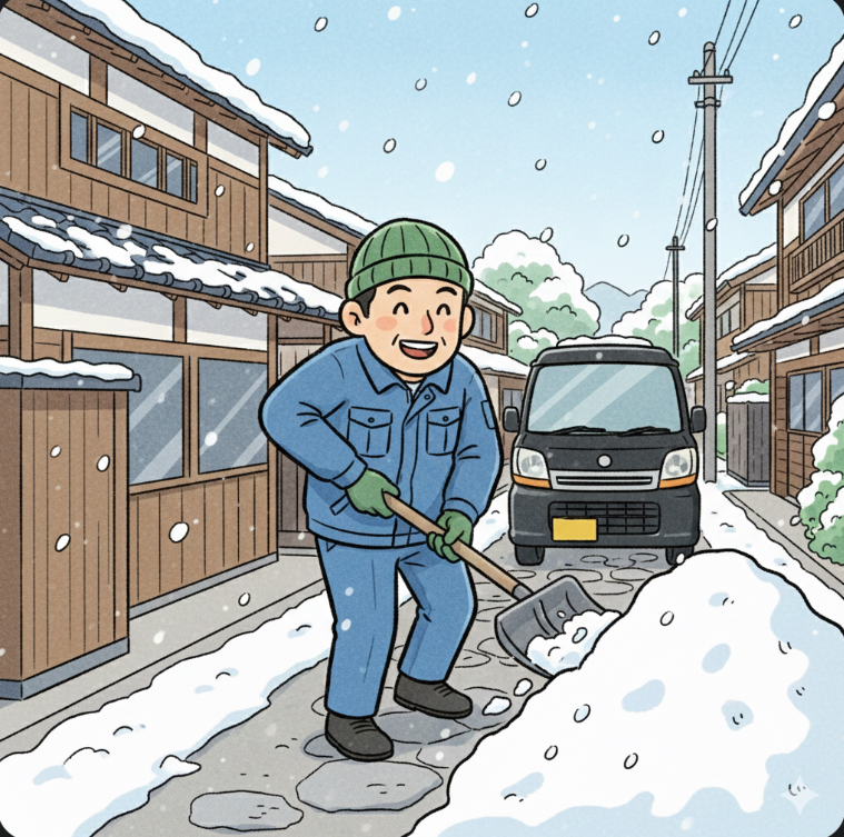 【金沢の冬レスキュー】玄関・駐車場の「ちょこっと雪かき」代行の画像